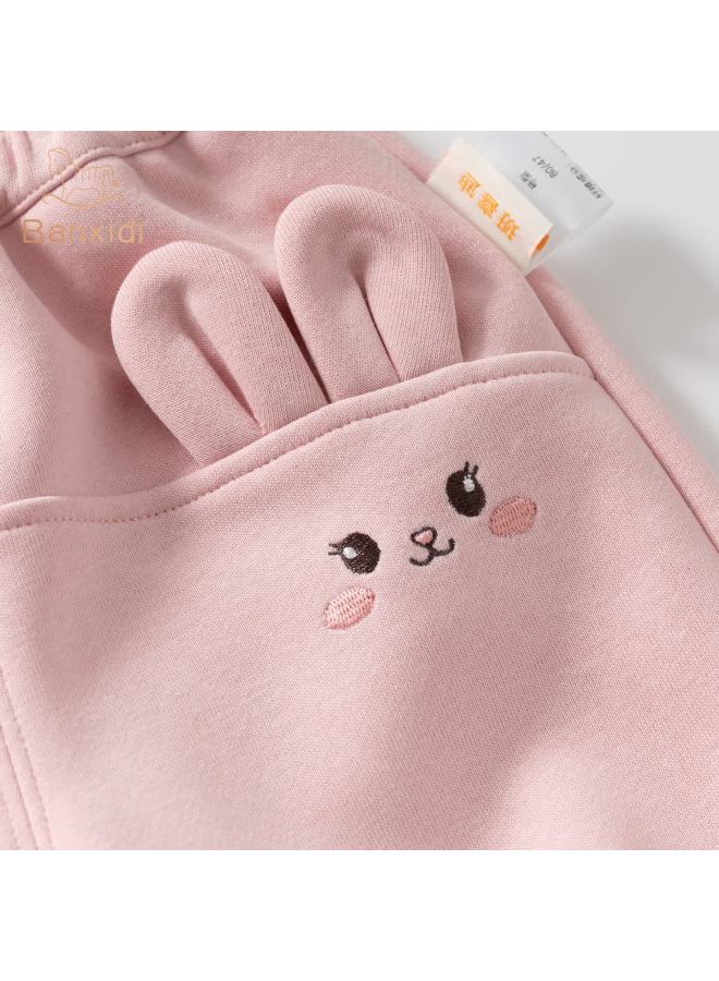 Banxidi Girls' Pants Spring New Stylish Baby Casual Cartoon Jogger Sweatpants For Kids Spring And Autumn