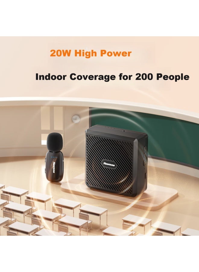 Newmine U-258 Portable Amplifier For Teachers, Anti-loudness Wireless Lapel Microphone, High-power Tour Guide Outdoor Lecturing Bluetooth Speaker - Image 3