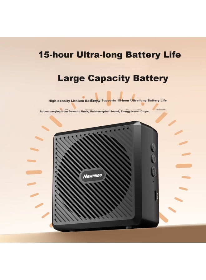 Newmine U-258 Portable Amplifier For Teachers, Anti-loudness Wireless Lapel Microphone, High-power Tour Guide Outdoor Lecturing Bluetooth Speaker - Image 2