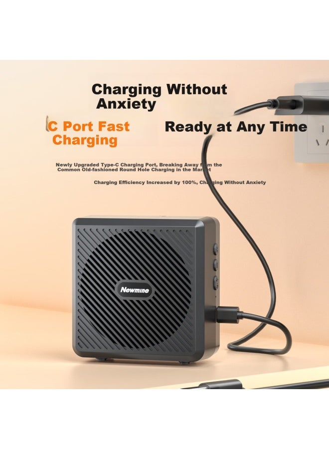 Newmine U-258 Portable Amplifier For Teachers, Anti-loudness Wireless Lapel Microphone, High-power Tour Guide Outdoor Lecturing Bluetooth Speaker - Image 5