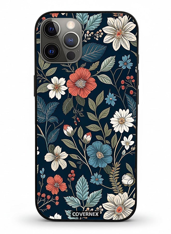 Covernex Apple iPhone 12 Pro Protective Case Cover Printed Featuring Deep Forest Botanical and Wildflower - Image 2