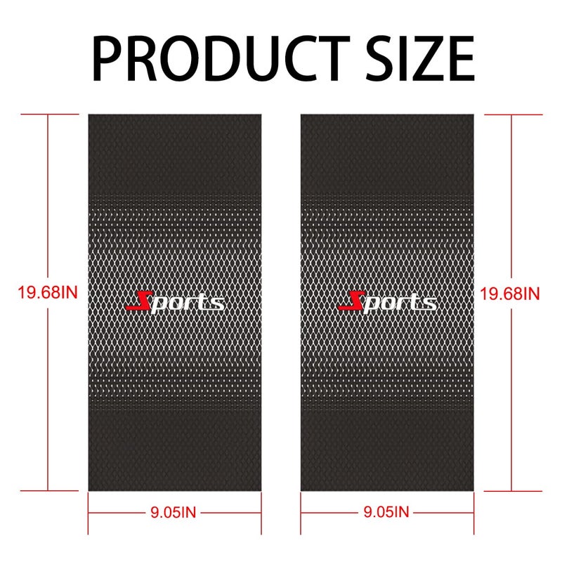 HZEL Carbon Fiber Car Window Pillar Stickers, 2PCS Waterproof Vehicle Door B Pillar Post Scratch Cover Trim Decals, Auto Exterior Protection Film Accessories, Universal Fit (Black/White) - Image 2