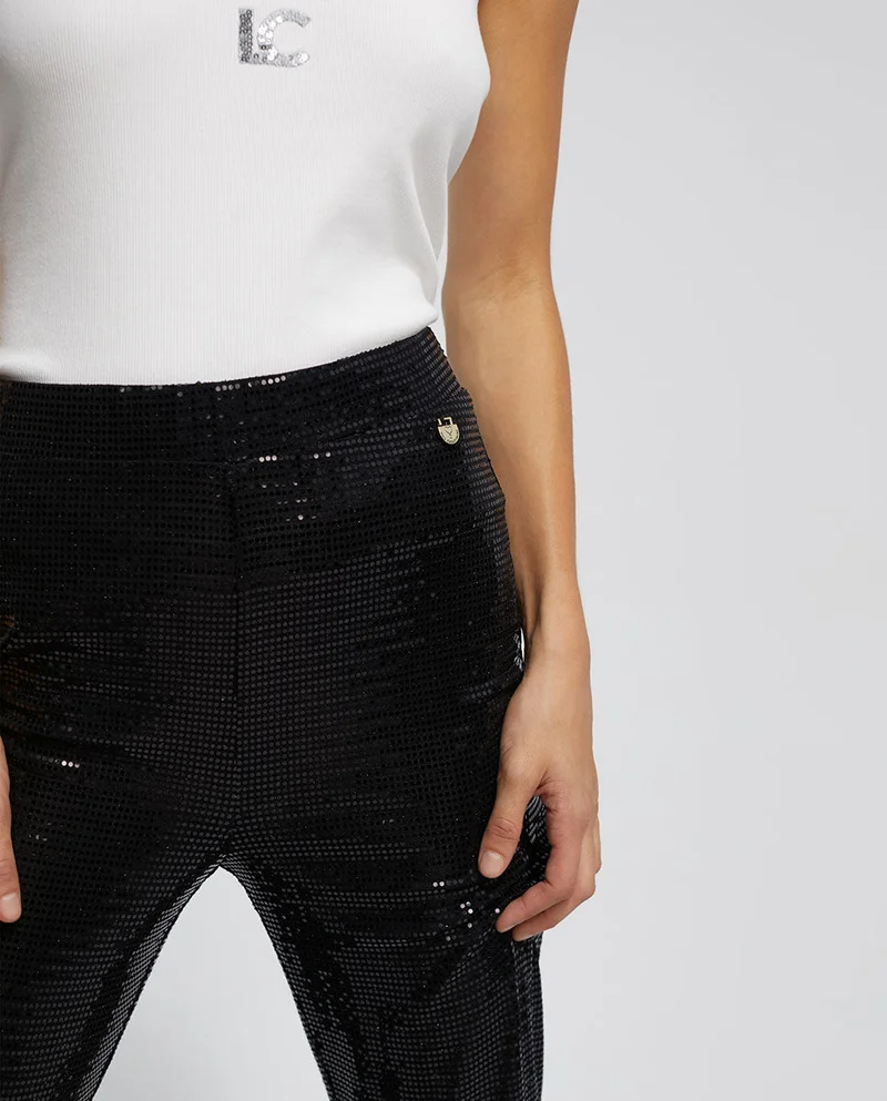 Lola Casademunt Sequinned knit trousers