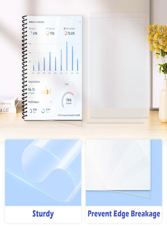 TOTiyea 200 Pack 8 Mil PVC Binding Presentation Covers, Clear Report Covers for Binding,8.5x11 Inches,Letter Size - Image 5