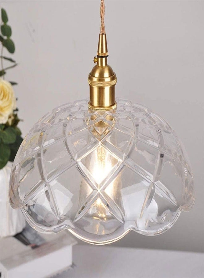 ٍSiera Light Single Hanging Plate Light, Star Glass Design 25cm YGP426B  - Image 2