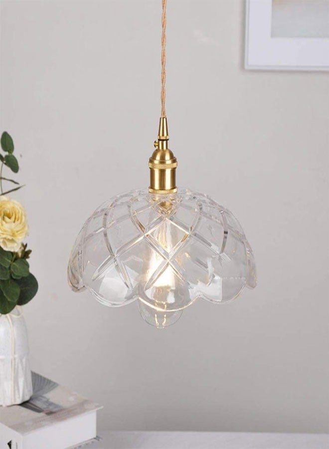 ٍSiera Light Single Hanging Plate Light, Star Glass Design 25cm YGP426B  - Image 1