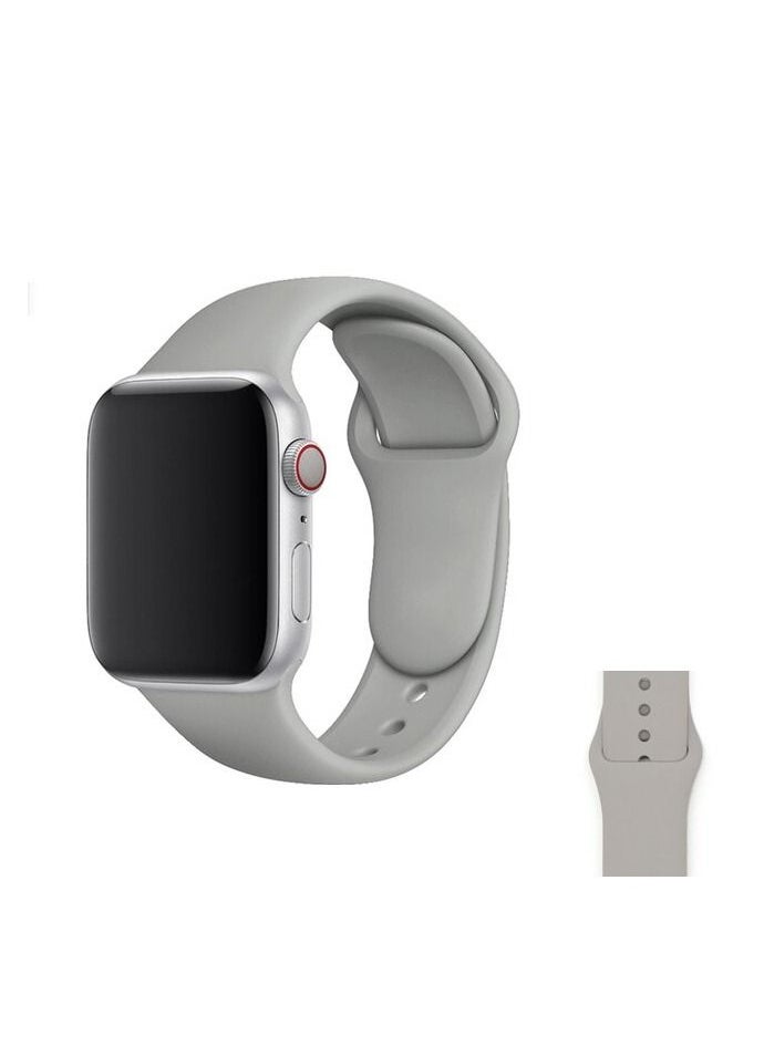 Generic - Apple Watch Band 45mm 44mm 42mm Soft Silicone Sport Band Replacement Wrist Strap Compatible for iWatch Apple Watch Series 7/SE/6/5/4/3/2/1,Nike+,Sport,Edition - Image 1