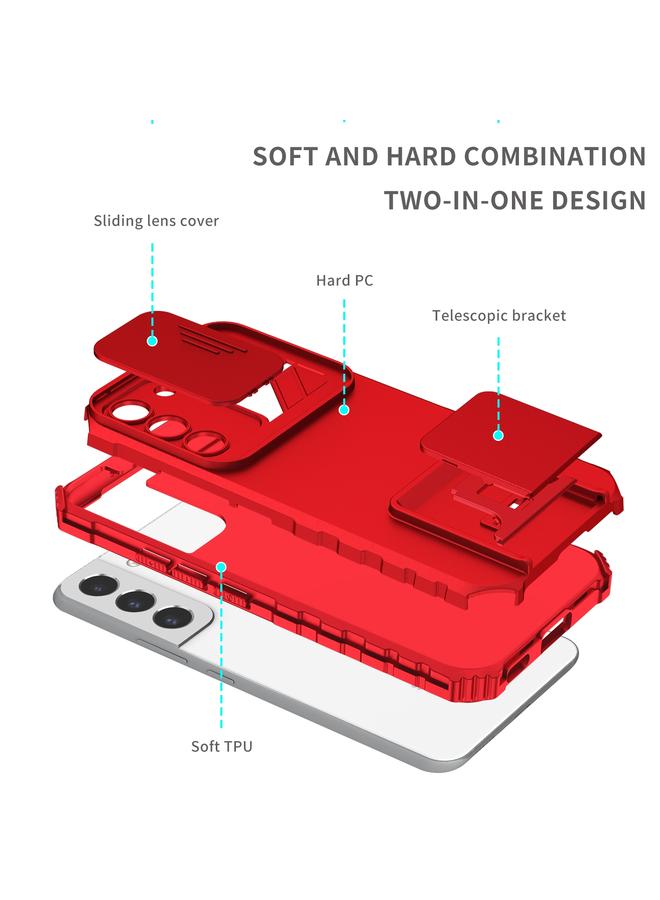 S-TOP Case For Samsung Galaxy S22 5G Stereoscopic Holder Sliding Camshield Phone Case - Image 3