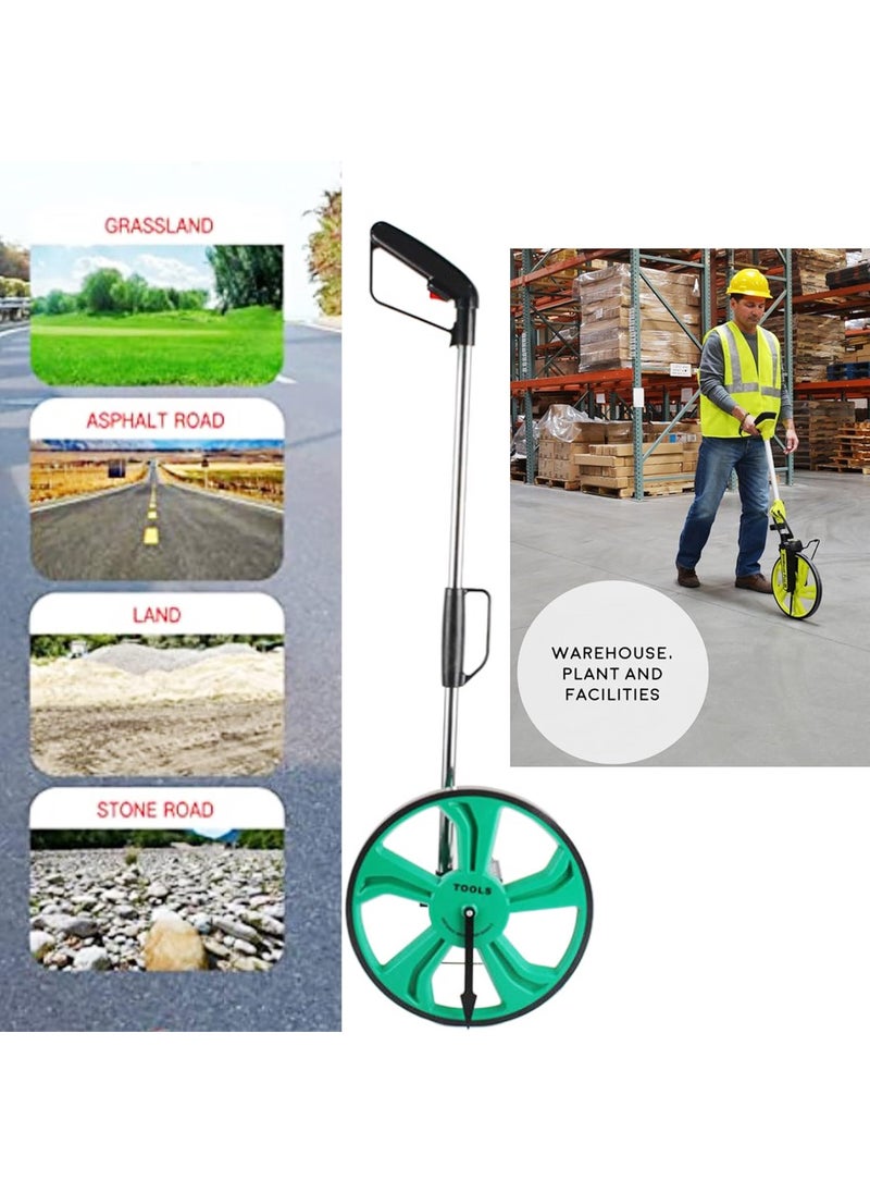 Malfah Enterprises Malfah Rodo Meter Distance Measuring Wheel Mechanical 10km Foldable High Traction PU Tire and Soft Grip Handle 10000 Meter Count with Measuring Tools Hanbon 143102  - Image 3