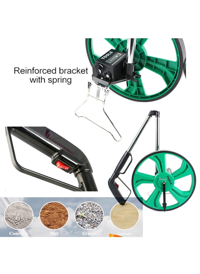 Malfah Enterprises Malfah Rodo Meter Distance Measuring Wheel Mechanical 10km Foldable High Traction PU Tire and Soft Grip Handle 10000 Meter Count with Measuring Tools Hanbon 143102  - Image 2