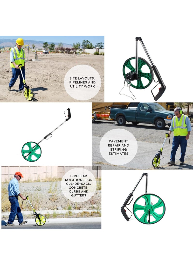 Malfah Enterprises Malfah Rodo Meter Distance Measuring Wheel Mechanical 10km Foldable High Traction PU Tire and Soft Grip Handle 10000 Meter Count with Measuring Tools Hanbon 143102  - Image 5