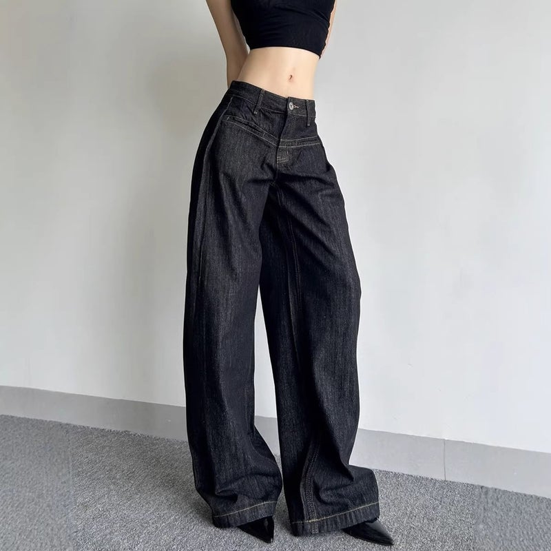 Unisex Classic Denim Jeans Loose Fit Daily Outdoor Wear - Image 4