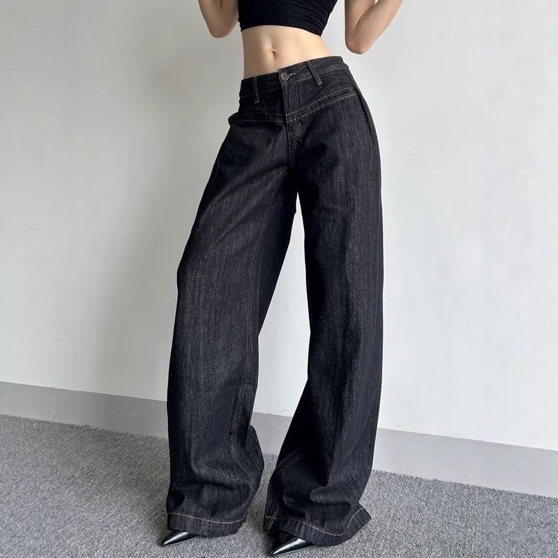 Unisex Classic Denim Jeans Loose Fit Daily Outdoor Wear - Image 3