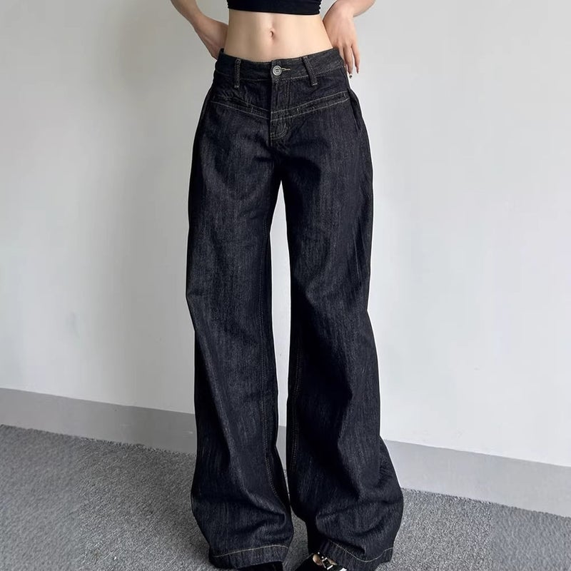 Unisex Classic Denim Jeans Loose Fit Daily Outdoor Wear - Image 2