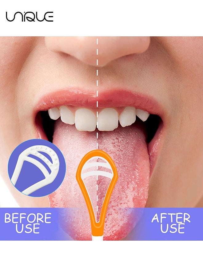 Unique Pack of 5 Tongue Cleaners - 2-in-1 Tongue Cleaner - 5 Colours - Toungescraper for Adults, Children, Tongue Brush for Fresh Breath, Tongue Cleaner for Fighting Bad Breath - Image 4