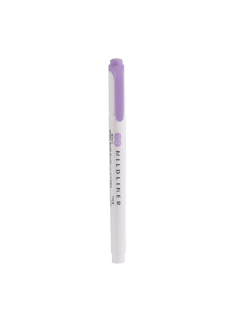 ZEBRA Mildliner Double Sided Highlighter , for Journal Planner , marking dictionary, Note Taking , drawing illustrations , Pack of 10 Violet Highlighters  - Image 2