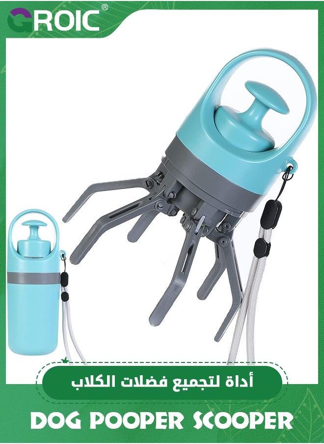 GROIC - No-Touch Dog Pooper Scooper with Built-in Poop Bag Dispenser Portable and Lightweight Claw Poop Scooper for Dogs Poop Picker Upper Tool for Small, Medium and Large Dogs - Image 1