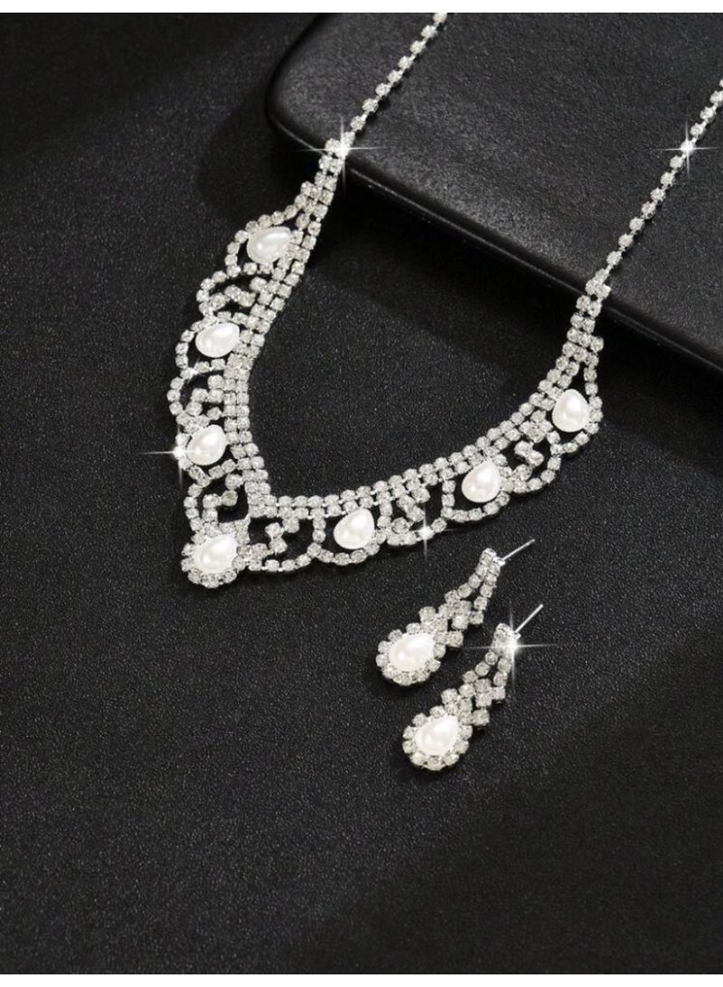 JewelryPalace Amazing Trendy Women's Zirconia Necklace And Earrings Jewellery Set  - Image 4