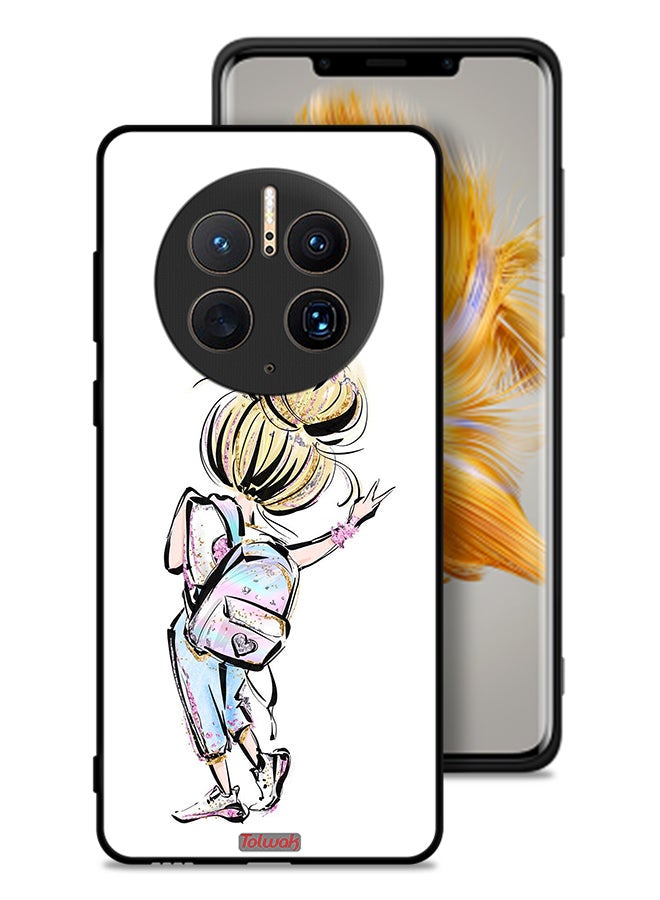 Tolwak Huawei Mate 50 Pro Protective Case Cover Back To School Girl Art - Image 1
