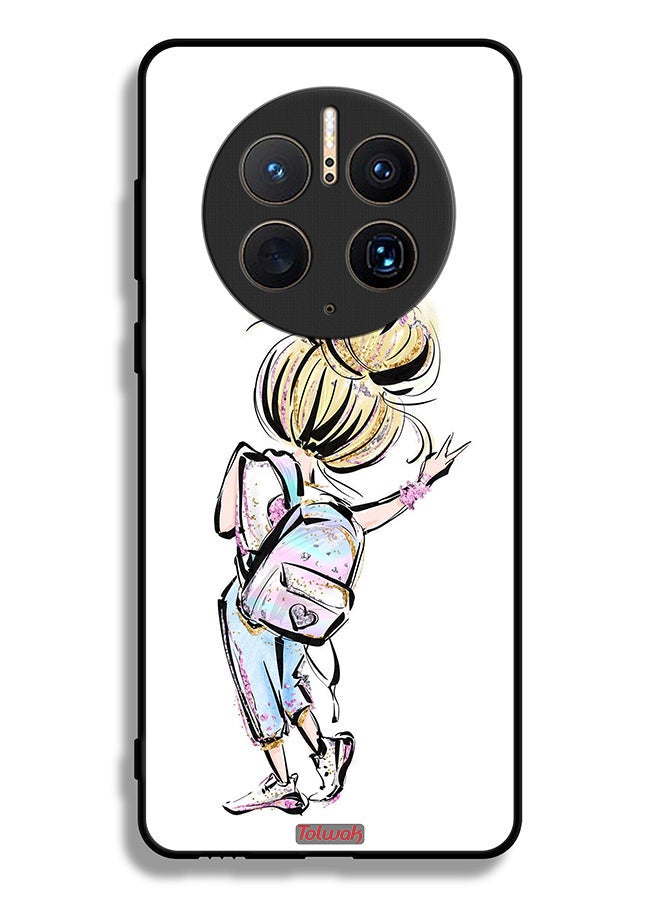 Tolwak Huawei Mate 50 Pro Protective Case Cover Back To School Girl Art - Image 2