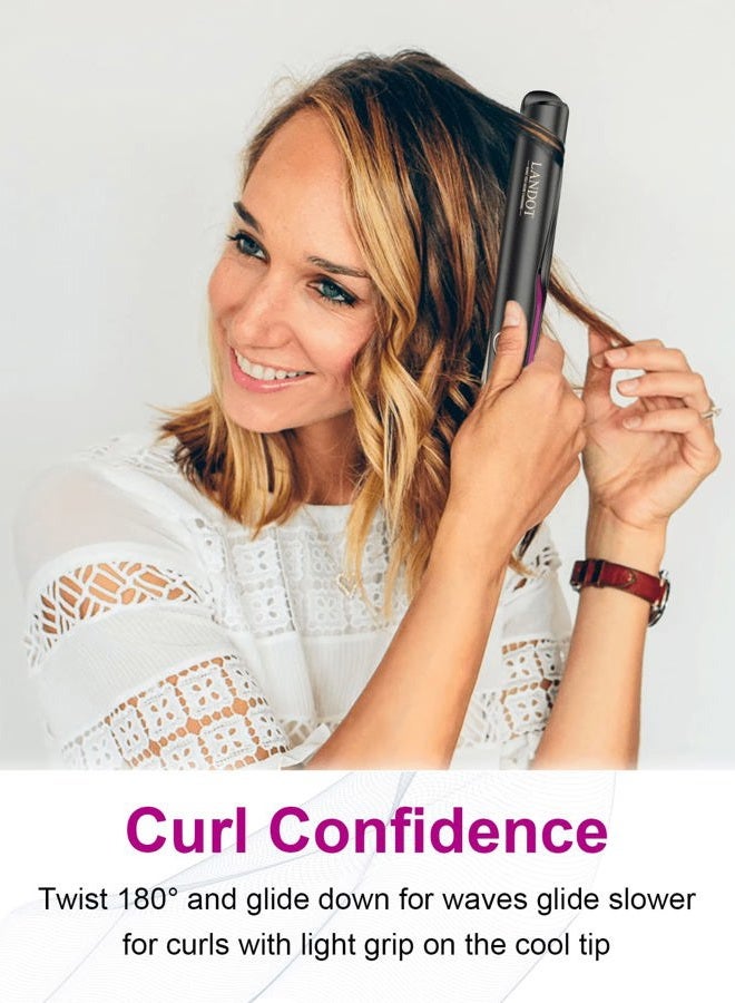 LANDOT Hair Straightener and Curler 2 in 1 - Twist Straightening Curling Iron Combo - Flat Iron Curling Iron in One for Curl Wave Straighten Hair - Image 2