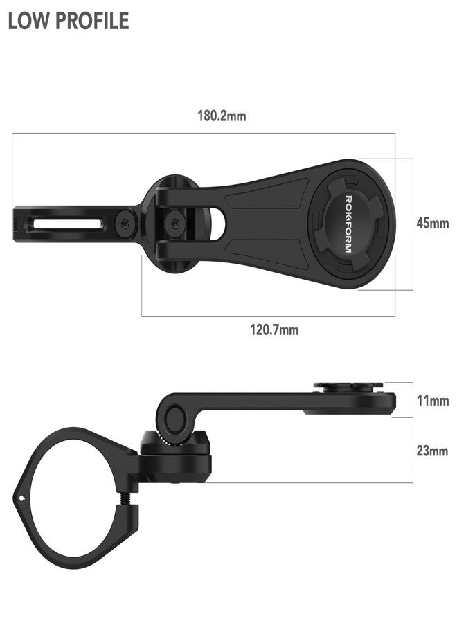 Rokform Motorcycle Handlebar Phone Mount, Version 2, Now mounts to Any Handlebar from 7/8" - 1.5" (22.mm - 38.1mm), Secure Phone via Twist Lock and Built-in Magnet Mount (Black) - Image 5