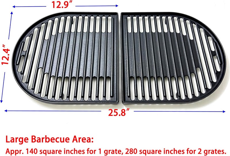 Direct Store DC126 Cast Iron Grill Cooking Grates for Coleman Roadtrip Swaptop Grills LX LXE LXX, Non-Stick Grill Grids Grates, 2 Pack (Grill Grates) - Image 2