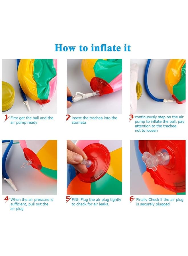 X spring Beach Balls For Kids 10 Pcs 12" Inflatable Beach Ball Swimming Pool Toys Beach Toys For Summer Water Games Classic Color Beach Ball For Theme Party Decorations Favors Supplies - Image 4