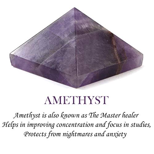 Crystu Natural Amethyst Pyramid for Reiki Healing and Crystal Healing Stone Pyramid Size 30-35 mm (Color : Purple) Pack of 1 pc - Image 5