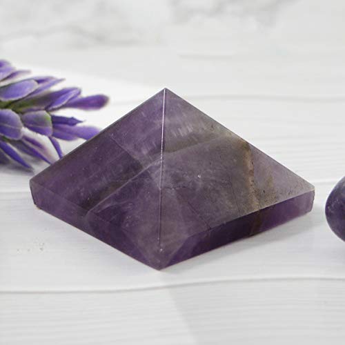 Crystu Natural Amethyst Pyramid for Reiki Healing and Crystal Healing Stone Pyramid Size 30-35 mm (Color : Purple) Pack of 1 pc - Image 4