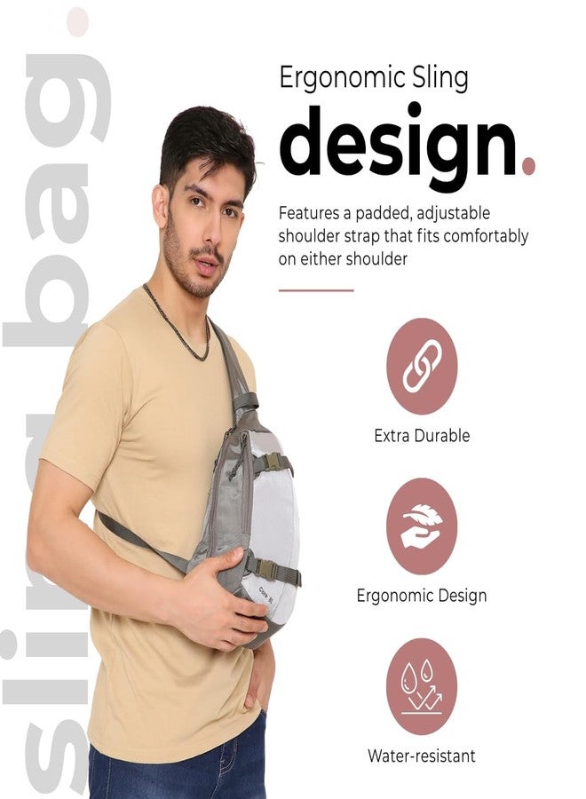Tressential Sling Bag for Men Women | Cross Body Stylish Bag for Travel, Hiking, College, Camping | Chest Bag | Shoulder Bag (SlateBlack) - Image 2