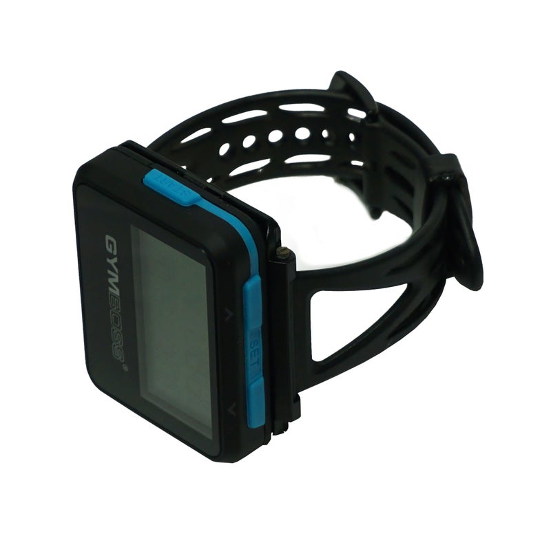 Gymboss Interval Timer and Stopwatch and Watchstrap - Bundle (Black w/Blue Buttons, One Size Fits All) - Image 4