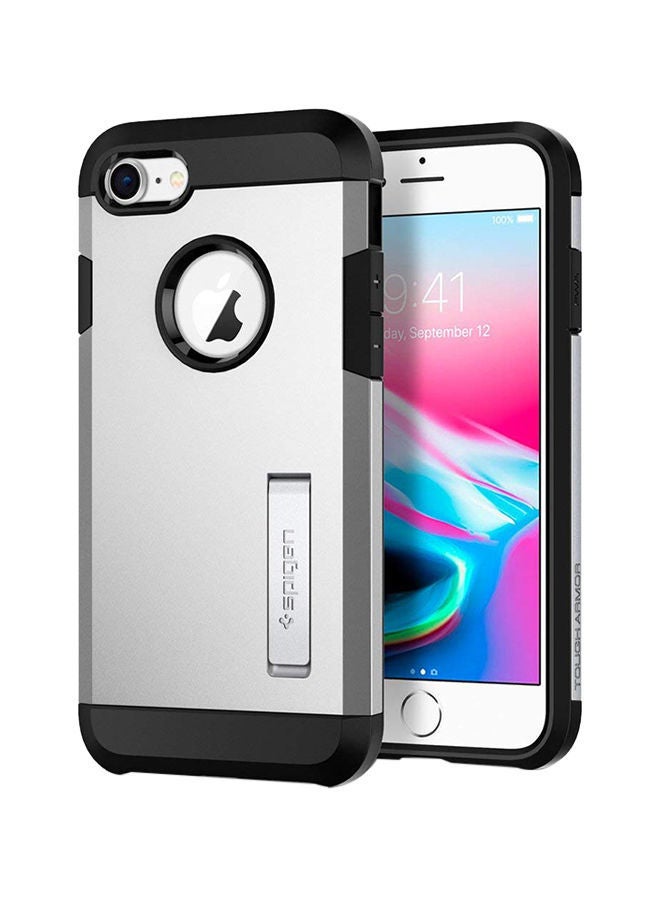 NIBEMINENT Protective Case Cover For Apple iPhone 7 / 8 Black/Silver - Image 1