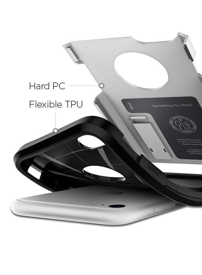 NIBEMINENT Protective Case Cover For Apple iPhone 7 / 8 Black/Silver - Image 3