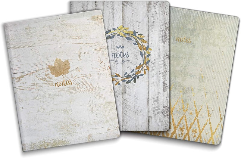 Southworth Southworth Premium Journal Set 3pk 65x 85 Rustic Theme 3 Coordinating Designs Premium 24lb89 gsm Paper Large Flex Journals 32 Ruled Sheets64 Pages Per Journal 91920 - Image 1