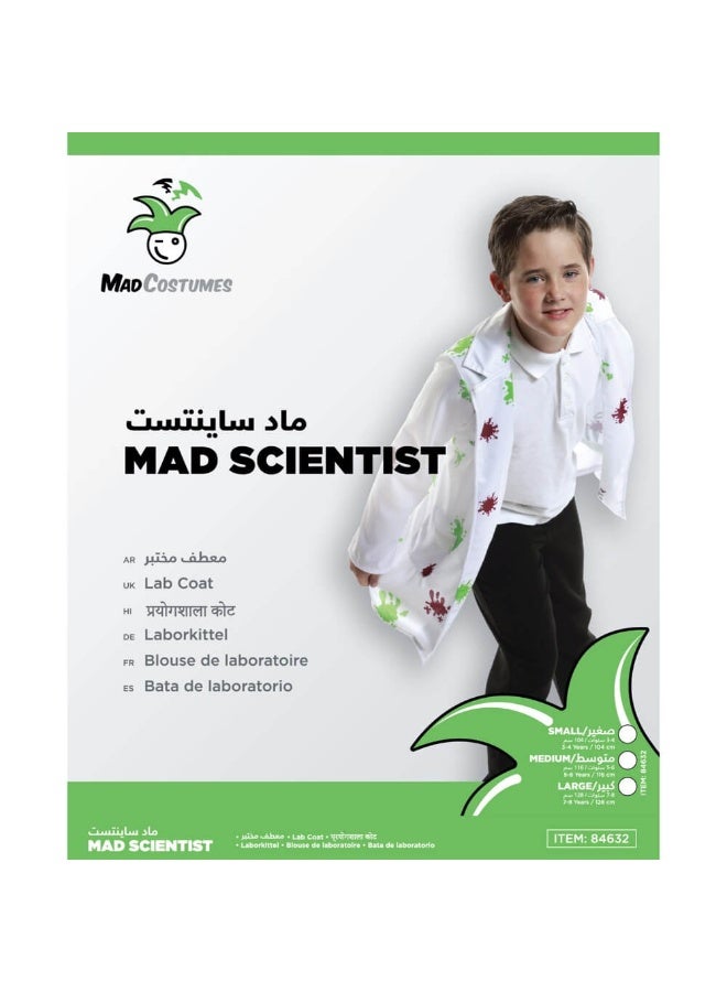Halloween Mad Costumes Mad Scientist Coat For Kids (Medium)  - Image 1