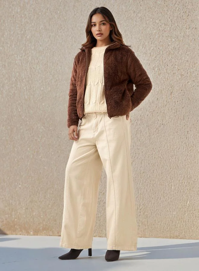 سبلاش فيڤ Polyester Jacket with Sherpa Lining