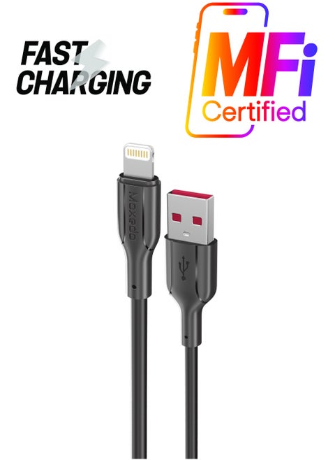Moxedo Charge and Data Sync Cable Fast Charging 3.0m Cable Length with USB-A to L Compatible for iPhone 14/14 Pro/14 Plus/14 Pro Max, iPad Pro, iPhone 8-13 All Series (3.0 m)