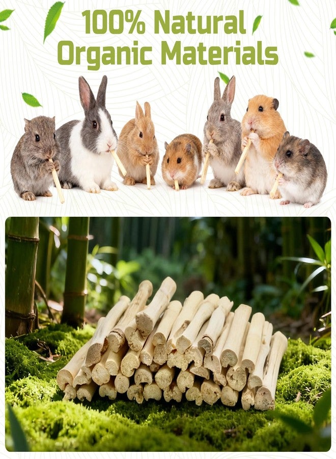 StyEdEk 2.2Lb/1000g Natural Sweet Bamboo Chew Toys Chew Sticks Bamboo Sticks Teething Toy for Rabbit, Bunny, Guinea Pig, Hamster, Chinchilla, Bunny, Rat and Other Small Animals - Image 3