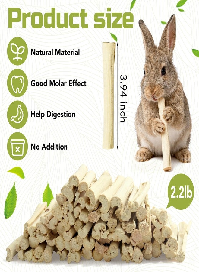 StyEdEk 2.2Lb/1000g Natural Sweet Bamboo Chew Toys Chew Sticks Bamboo Sticks Teething Toy for Rabbit, Bunny, Guinea Pig, Hamster, Chinchilla, Bunny, Rat and Other Small Animals - Image 2
