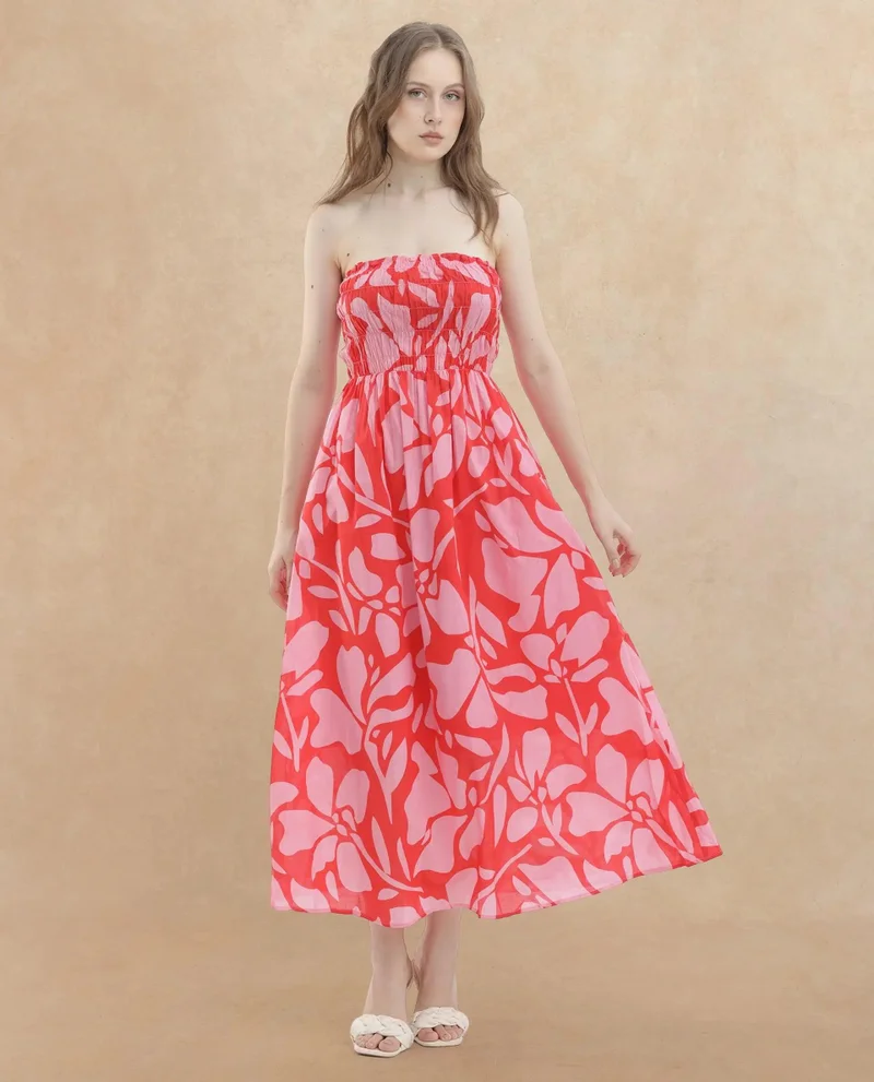 ريريزم Women's Floral Print Maxi Dress