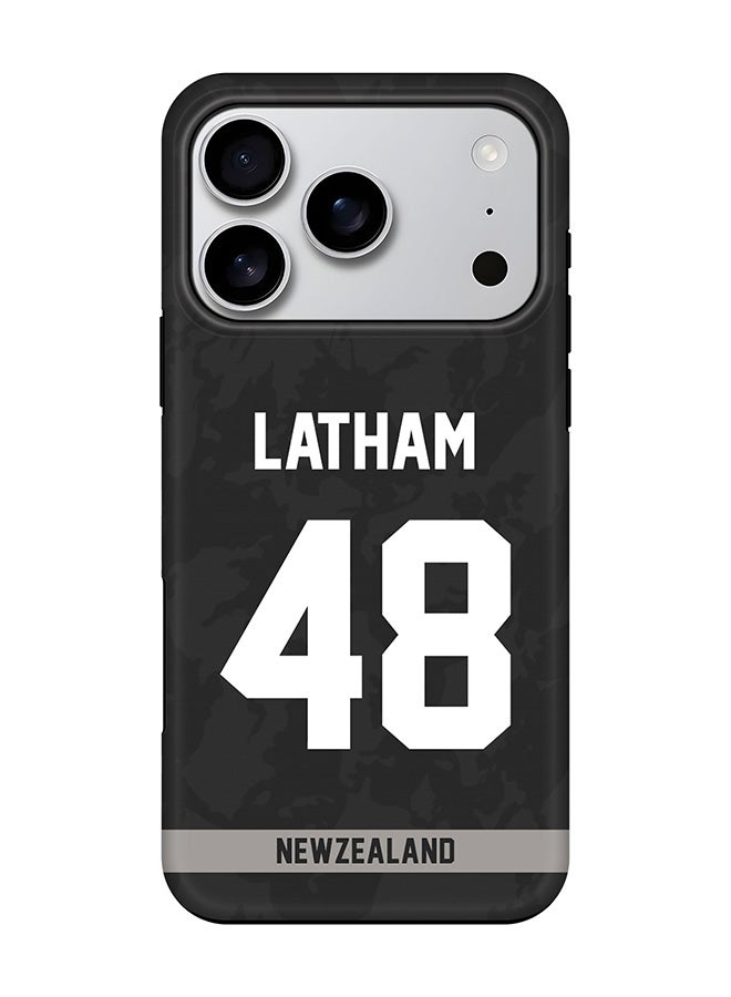 Stylizedd Tough Pro Magnetic Case for iPhone 17 Pro, Dual Layer hybrid PC + TPU Mobile Cover Matte - New Zealand Tom Latham, Jersey No 48