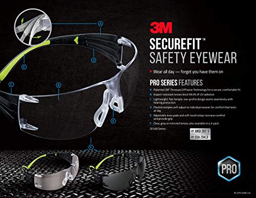 3M SecureFit 400 Safety Eyewear, Clear Anti-Fog, 1 Count (Pack of 1) - Image 4