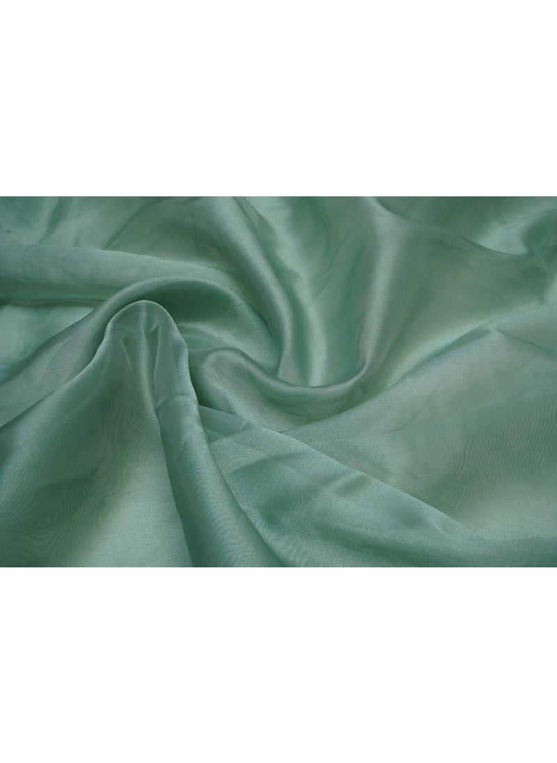 Pehnava Fab studio - Pehnava Fab Studio Tissue Organza Fabric for Dress Cloth Material for Use in Fancy Garments Making Frocks GownsDresses and Also Wrapping Party Wedding DecorationsMediumspringgreen5 Meter - Image 1