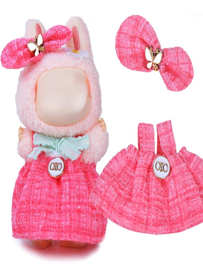Buwesru 2Set Clothes for 6.7IN/17cm LABUBU, Premium Outfit with Miniature Accessories for ropa para Doll Collection, Red Dress(Doll Excluded) - Image 1