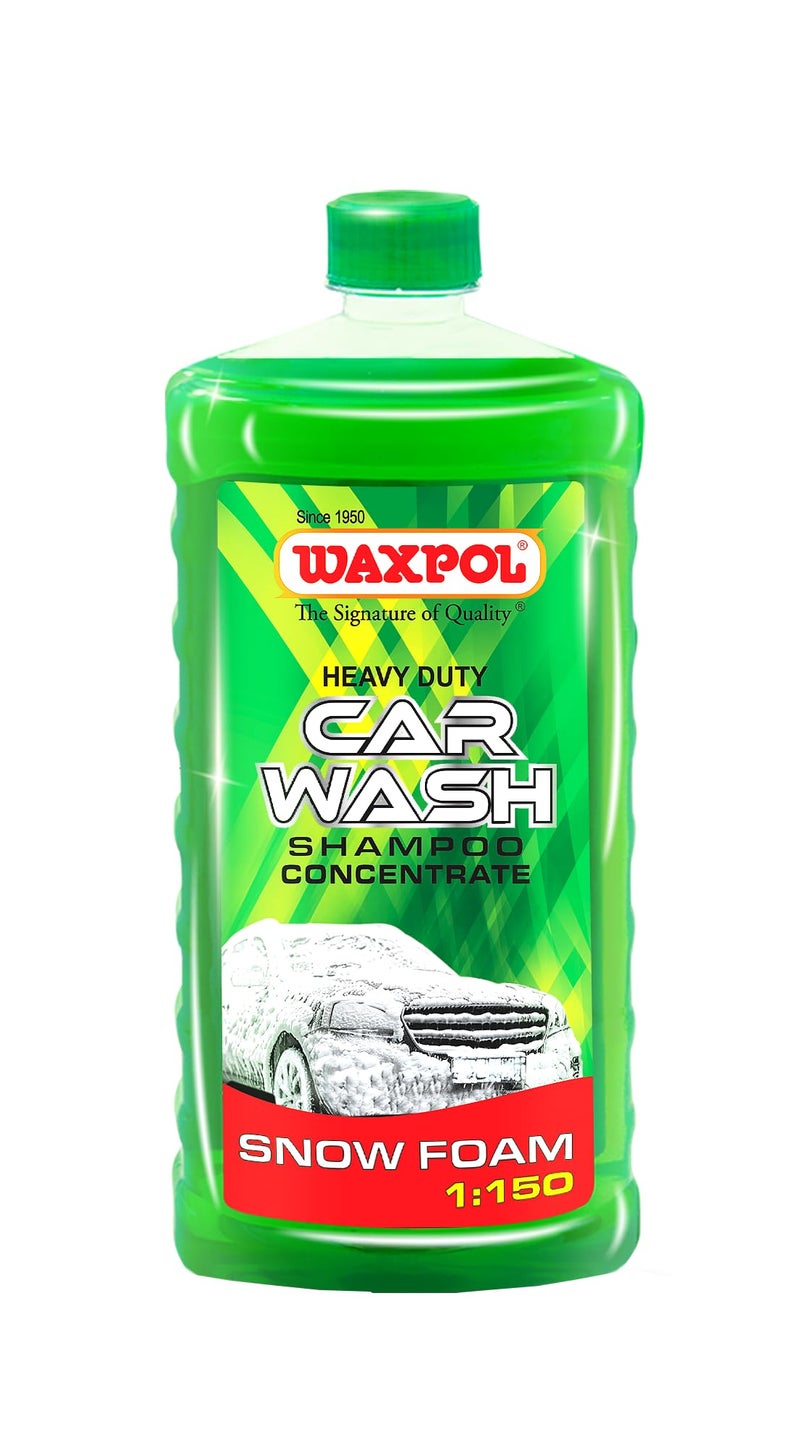 Waxpol Heavy Duty Car & Bike Shampoo Snow Foam Concentrate 1:150 (1L) for Snow & Bucket Wash - Image 1