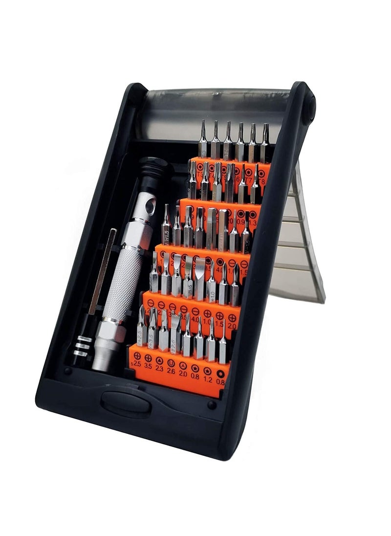 AHOBHAV - AHOBHAV Small Precision Magnetic Screwdriver Set for Electronics PS4 Computer Laptop Repair Tool Kit Silver Black Compact Durable Versatile Screwdriver Set for DIY Repairs - Image 1
