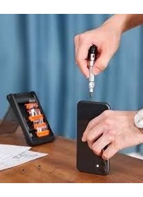AHOBHAV AHOBHAV Small Precision Magnetic Screwdriver Set for Electronics PS4 Computer Laptop Repair Tool Kit Silver Black Compact Durable Versatile Screwdriver Set for DIY Repairs  - Image 5