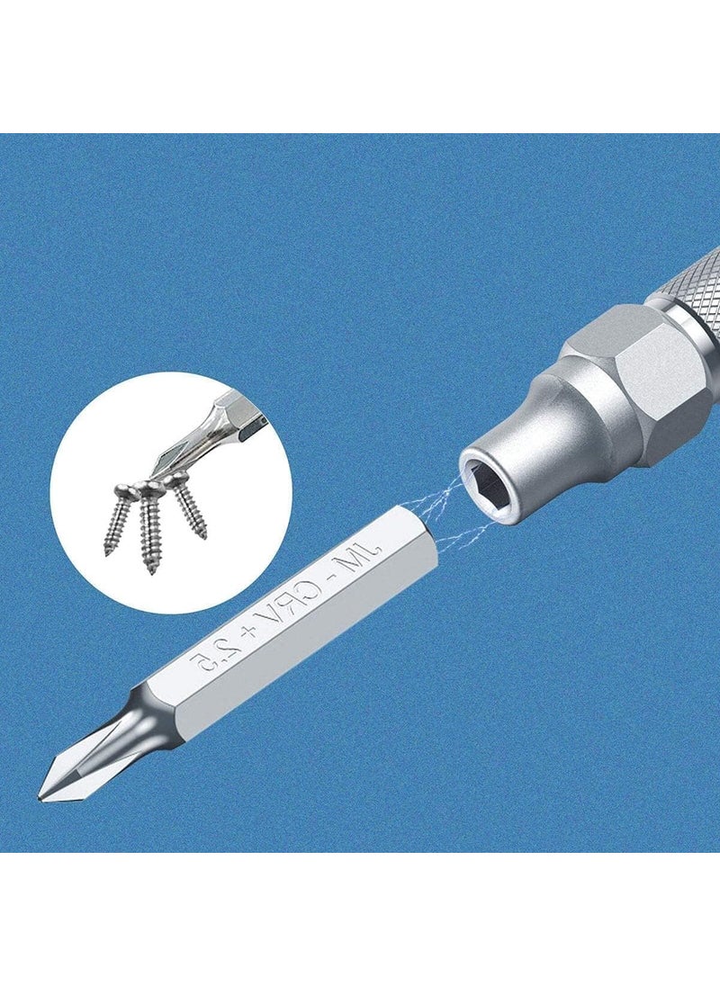 AHOBHAV - AHOBHAV Small Precision Magnetic Screwdriver Set for Electronics PS4 Computer Laptop Repair Tool Kit Silver Black Compact Durable Versatile Screwdriver Set for DIY Repairs - Image 1