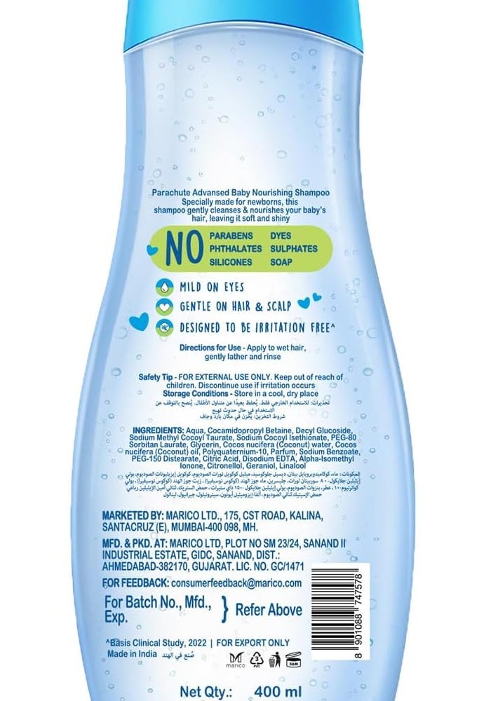 Parachute Advansed شامبو باراشوت أدفانسد للأطفال مع زيت جوز الهند البكر - 400 مل - Image 2